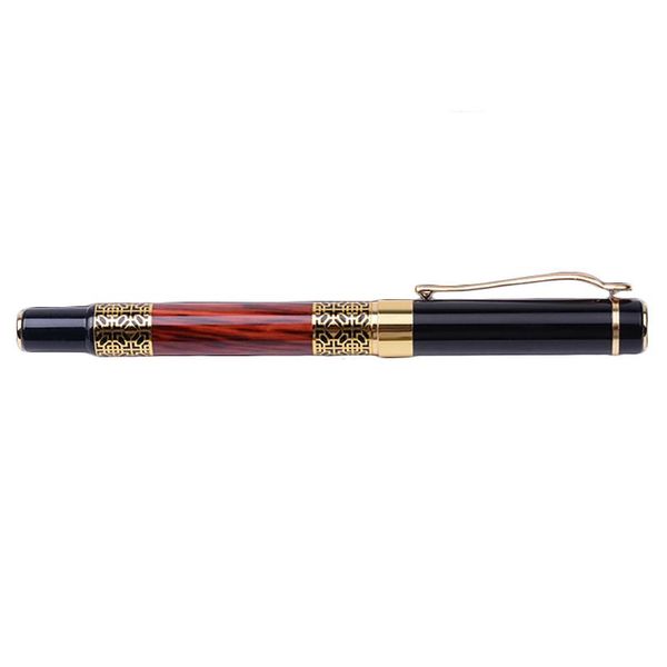 

chinese classical roller ball pen elegant golden metal ballpoint pen for office business signature school student gift, Blue;orange