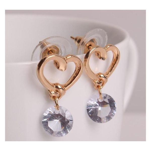 

high - end earrings tassels love zircon anti - allergic earrings wholesa sqcqvu queen66, Golden;silver