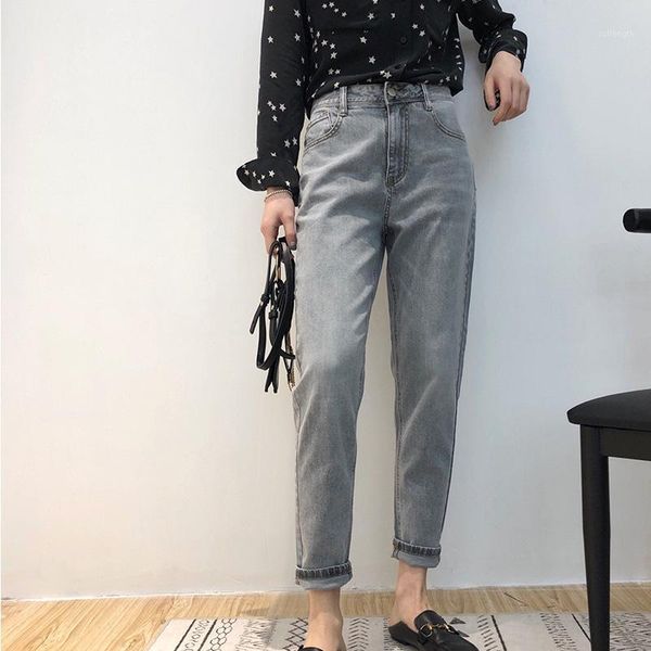 

women's jeans pants spring autumn women's solid high waist jeans women1, Blue