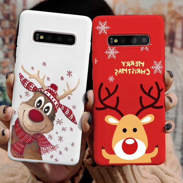 

christmas cartoon elk case for samsung galaxy a21s a10 a31 a50 a70 a41 a51 a71 s20 ultra s10 s9 s8 s10e note 20 plus 10lite caso