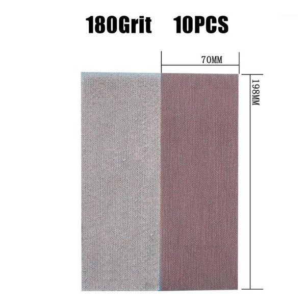 

10pcs aluminium oxide mesh dust sanding discs 198 * 70mm flocking sandpapers 80-320 grit1