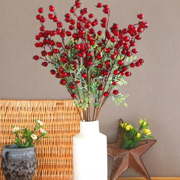 

iw4vn small red pomegranate simulated christmas simulated flowerschristmas fruit flowers branch simulation berry flow fruit set simulation f