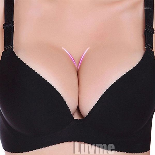 

deep u cup bras for women push up lingerie seamless bra bralette backless plunge intimates female underwear 20201, Red;black