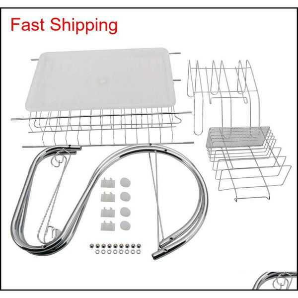 

2-tier multi-function stainless steel dish drying rack qylnzb tore2010