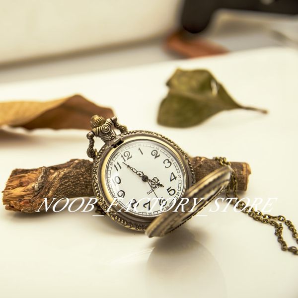 Neue Quarzwerk Große Stern Mond Taschenuhr Halskette Vintage Schmuck Großhandel Pullover Kette Mode Mode Uhr