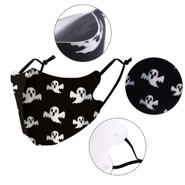 

halloween printed cloth mask halloween decoration pumpkin ghost cat mask gifts halloween party decor horror party supplies wmttth xhhair