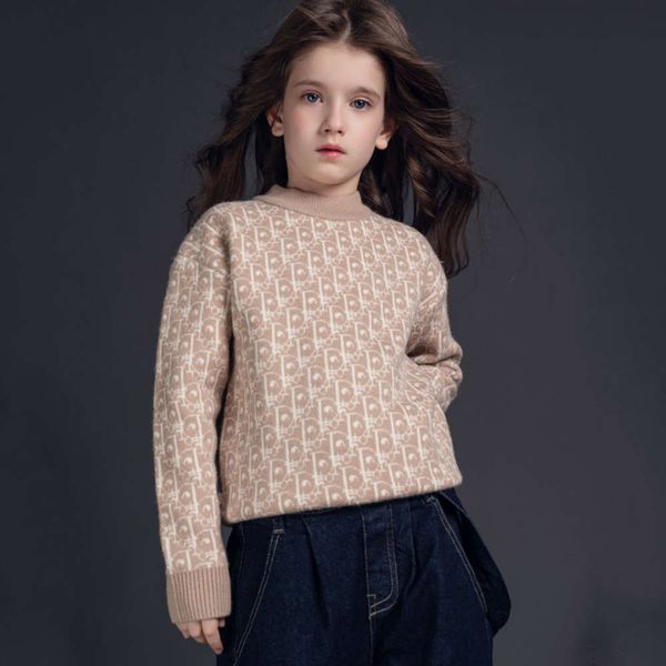 

children's alphabet printed plush 2020 new cuhk british boys girls parent child sweater, Blue