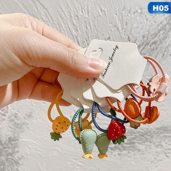 

hair accessories 10pcs/set children's headband headwear korean version the cartoon girl rubber band sweet cute, Slivery;white