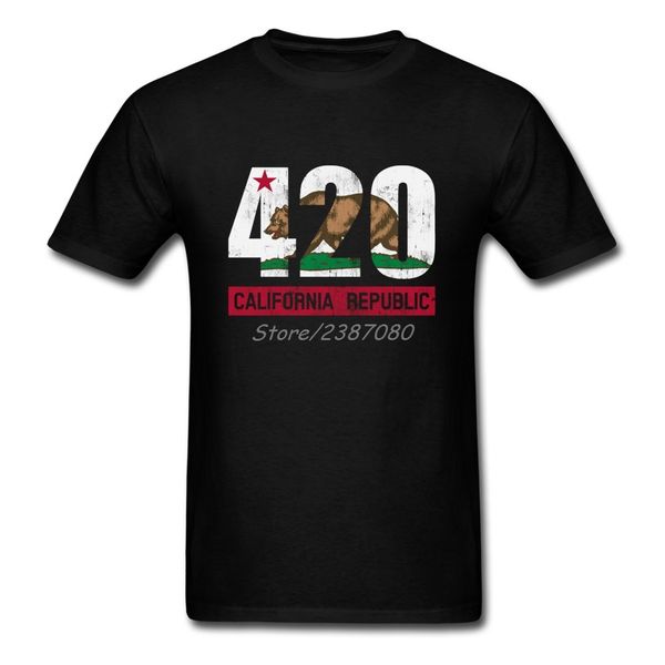 

спорт 420 california republic флаг t shirt пользовательские короткий рукав мужские футболки pp горячий продавать 3xl хлопок мужские рубашки