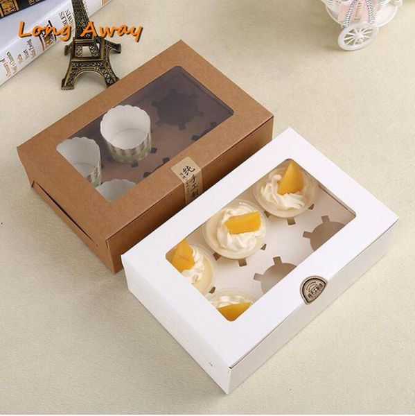 

20pcs 6 in 1 holding cupcake boxes kraft paper box packaging gift box large paper drawer boxes gift jewelry soap candy1