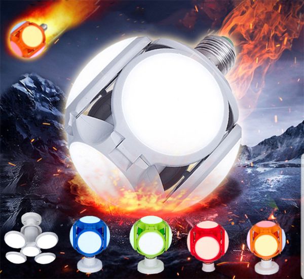 

led folding bulbs 40w e27 football ufo bulb lamp 360 degrees ac 85-265v 110v 220v lampada led spotlight light