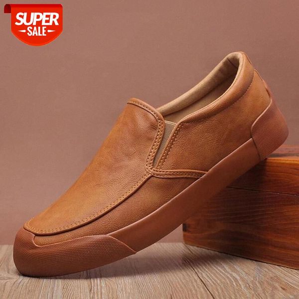 

newfashion leather men shoes casual flat men shoes waterproof breathable loafers moccasins comfortable #eu1h