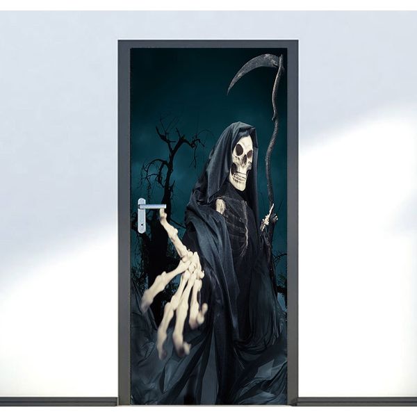 

77x200cm door stickers for living room bedroom self adhesive waterproof wall murals removable wallpaper home decor halloween f bbygco