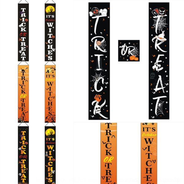 

vjewb couplet and halloween adhesive paper adhesive paper christmas door curtain banner banner garden flag flag halloweendoor sticker oaakn