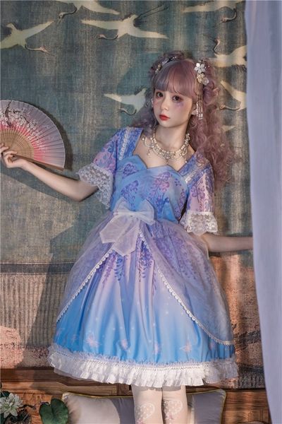 

t9yhs 2020 summer lolita 2020 student soft summer lolita student dress girl girl soft dress q1zh1, Black;gray