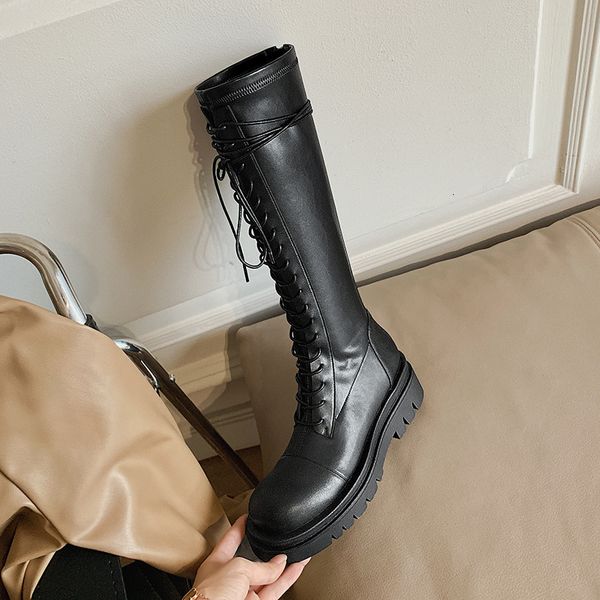 

women knee-boots 2021 microfibre shoes size 22-26.5cm length fall and winter short stuffed on line long boots 0daw, Black