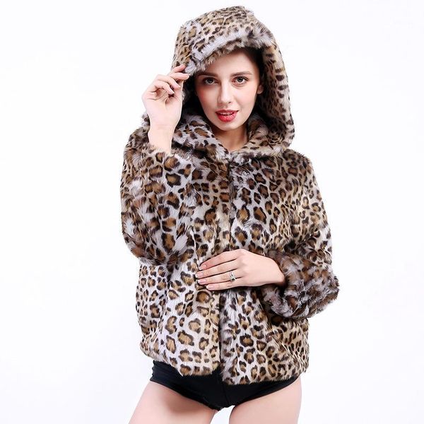 

tuhao 4xl 3xl plus size ladies leopard print faux fur coat autumn winter vintage fur overwear female coats lq3121, Black