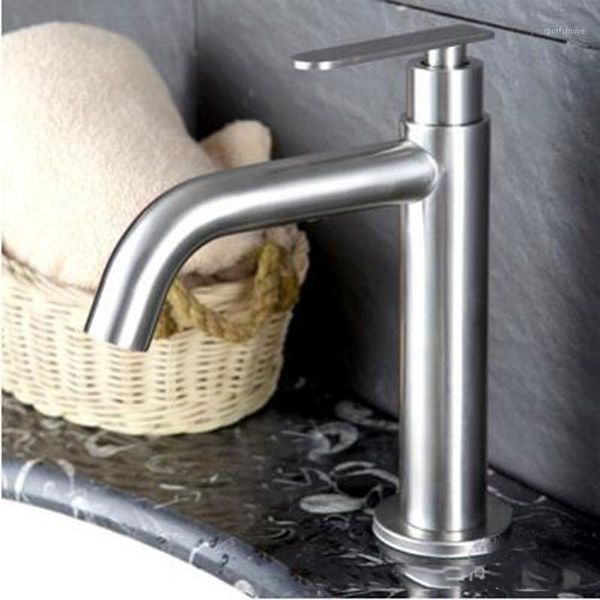

bathroom sink faucets basin faucet stainless steel single cold mixer water tap sink1