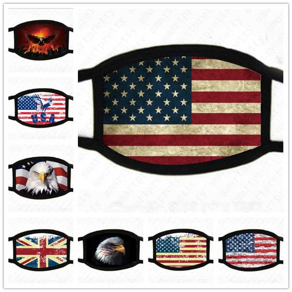 

washable trump print america luxury masks flag eagle usa cotton face mask breathable