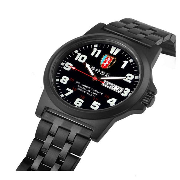 

refined quartz military waterproof steel new watch watch, Slivery;brown