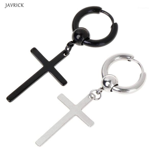 

chic earrings korea kpop jewelry cross pendant dangle charm gifts party fashion v dna women men accessories1, Silver