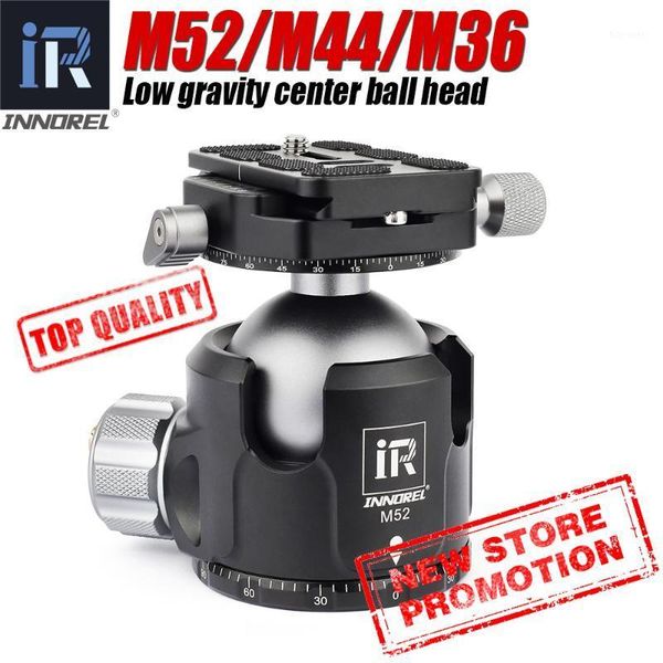 

low center of gravity 52mm 44mm 36mm tripod ballhead double u notch ultra-low profile damping setting cnc ball head heavy duty1