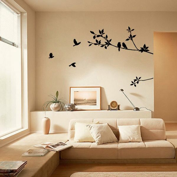 

tree branch black bird art wall stickers removable vinyl decal home fashionable and stylish design delicate