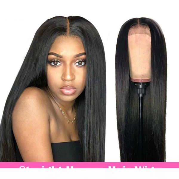 

straight front human hair wigs for women 13x4 lace frontal wig malaysian straight lace closure wig 4x4 lace, Black;brown