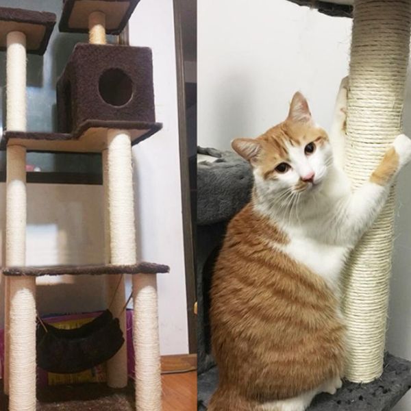 

6mm sisal rope for cat tree diy scratching post toys scratch board chair legs binding rope for cat sharpen claw cat sqcovx