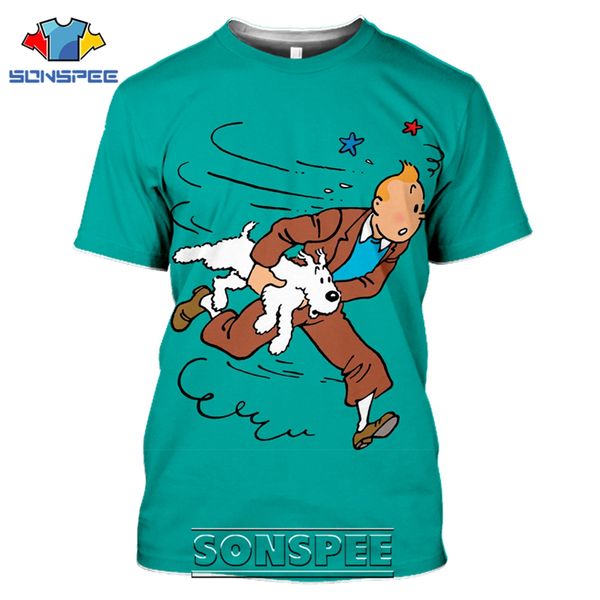 

tintin japanese cartoon 3d print shirts graphic aesthetic hippie men clothing
