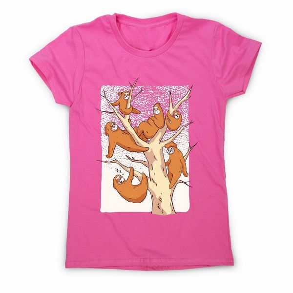 

sloth family - women's funny premium t-shirt cotton customize tee shirt sport hooded sweatshirt hoodie
