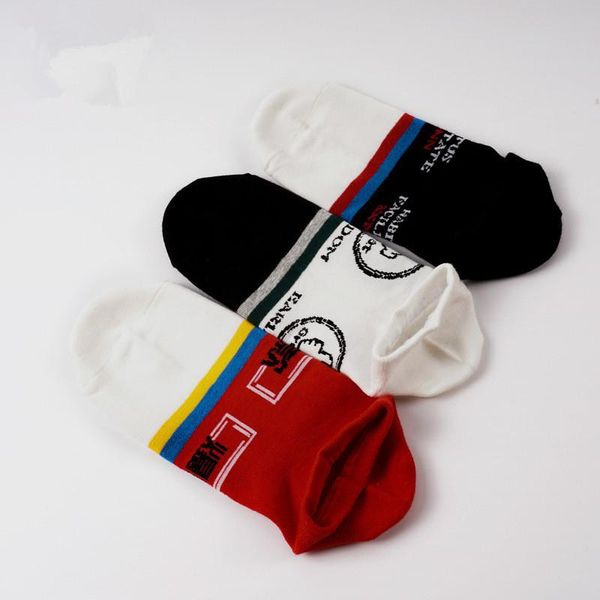 

men's socks summer spring cotton fashion boat low help comfortable shallow sweat-absorbent male stealth 6 pairs, Black