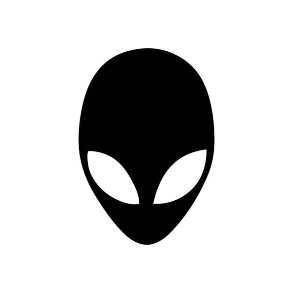 

9.6cm*14cm alien head bardian vinyl decals car stickers unique car-styling s6-3339