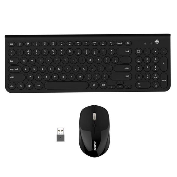 

keyboard mouse combos 325i retro circular ultra slim mute wireless + optical 1600dpi mice