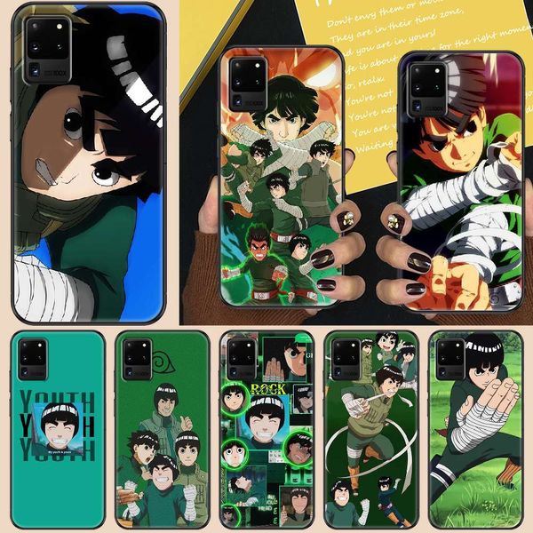 

naruto rock lee mobile phone case samsung galaxy note 4 8 9 10 20 s8 s9 s10 s10e s20 plus super black art luxury case