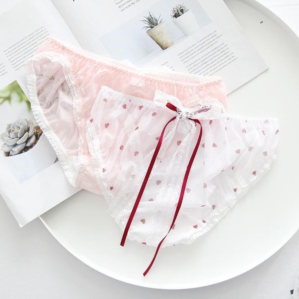 

quality sweet bow lace seamless panties women cozy panties lingerie elegance women summer thin n1831d1, Black;pink