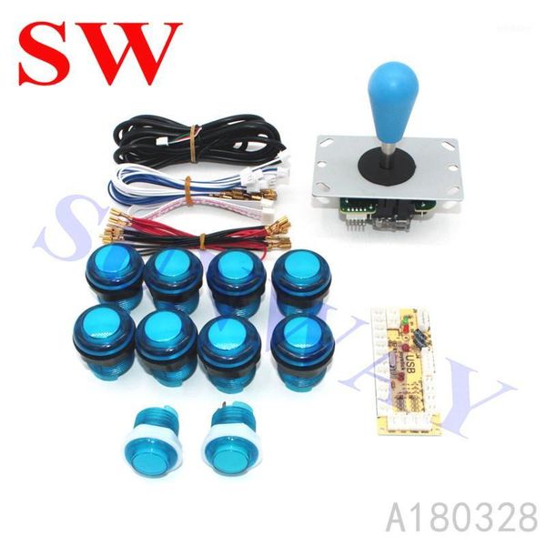 Controller di gioco Joystick KIT Arcade fai da te 1 giocatore Ritardo zero da USB a PC Parti di macchine joystick stile Sanwa per giochi di combattimento Jamma1