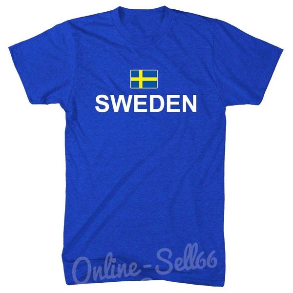 

sport 2019 men's short sleeve o-neck t-shirts sweden flag + country t shirt footballer rugbyer summer tees t shirt