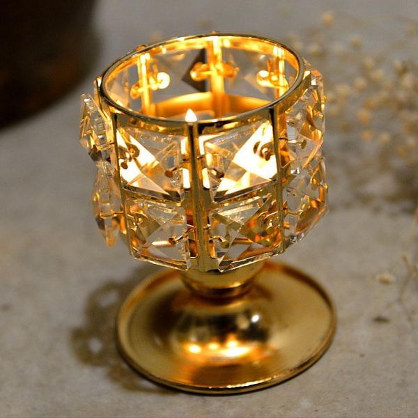 

europe style crystal glass candlestick candelabros dining home decor