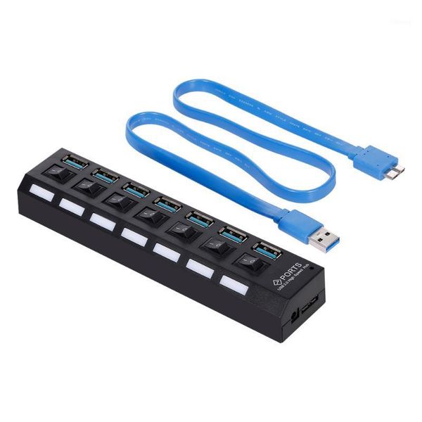 

hubs 3.0 hub usb splitter 7-port 7 ports expander with switch for pc1