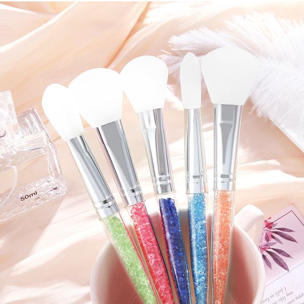 

factoryu23q1pcs silicone for face clay mask soft foundation brush acrylic handle containing shiny particles beauty tools