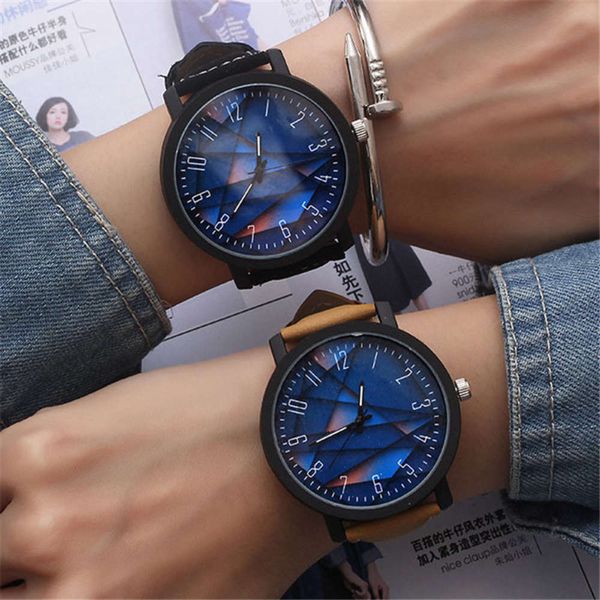 

quartz men's watch men's classic fashion watch geometric pattern men's wind quartz watch fashion, Slivery;brown