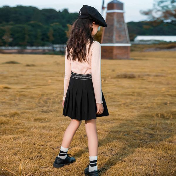 

autumn and women's spring 2020 new children's versatile short korean casual pleated skirt manufacturer, Blue