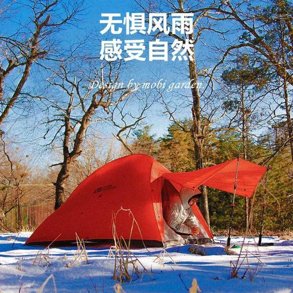 

tents and shelters mobi garden light knight ul 2p/2p plus 3-season double layer seam-sealed professional breathable outdoor camping tent1