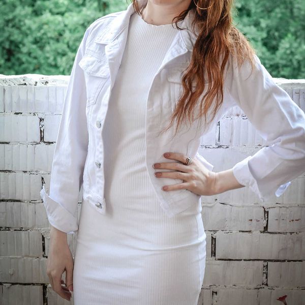 

spring autumn women clothing cowboy coat loose long sleeve short female denim jacket white black blue pink bomber jacket coats 201126, Black;brown