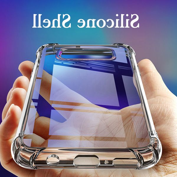 

shockproof silicone phone case for galaxy s10 s9 s8 plus note 8 9 10 soft tpu transparent shell samsung s10e back cover
