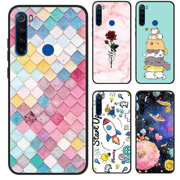 

shockproof anti-dust phone case for xiaomi redmi note 8t wristband lanyard silicone phone holder waterproof dirt-resistant cover