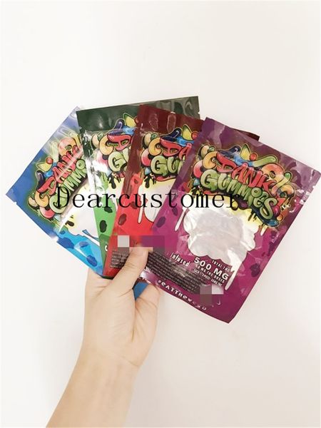

edibles packaging 500mg dank gummies bags worms edibles bears cubes gummy bags wholesale from factory 2021gf