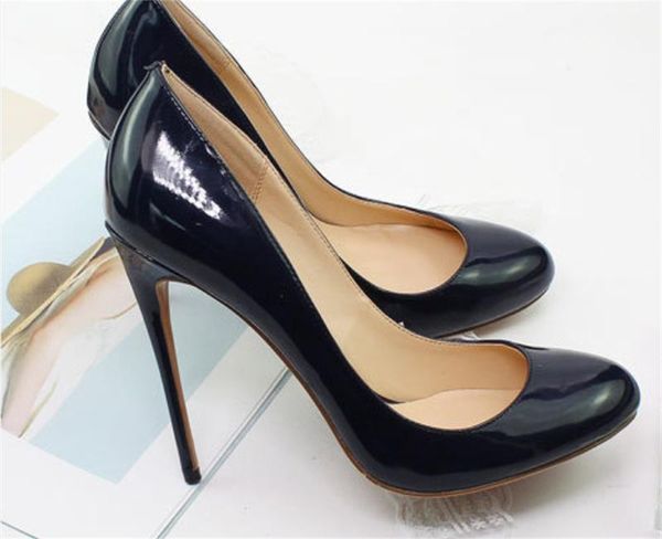 

2020 season workplace high heel round pumps stiletto heel chao gao gen 12cm women, Black