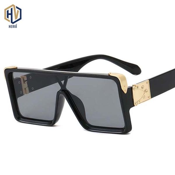 

casual fashion siamese uv sunglasses new men women square big frame sun glasses european american retro gradient eyeglasses, White;black
